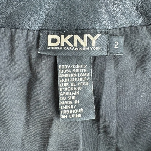 DKNY Donna Karan New York Lamb Leather Jacket | Size 2 - Picture 9 of 9